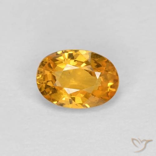 0.60ct 天然 中橙 蓝宝石, 椭圆形, VS