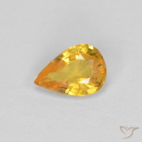 0.50ct 天然 中金 蓝宝石, 梨形, VS