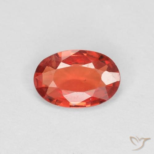 0.47ct 天然 明亮的深红色 蓝宝石, 椭圆形, VS