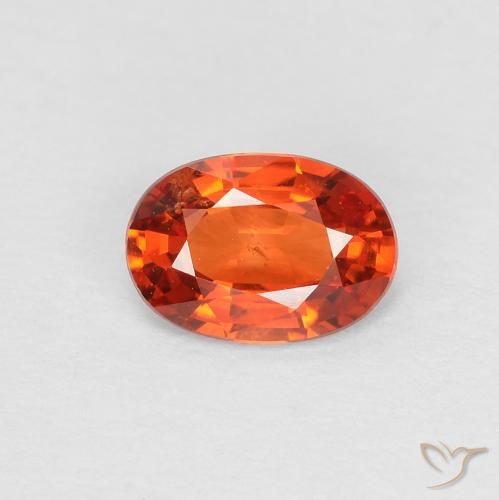 0.55ct 天然 红橙色 蓝宝石, 椭圆形, VS
