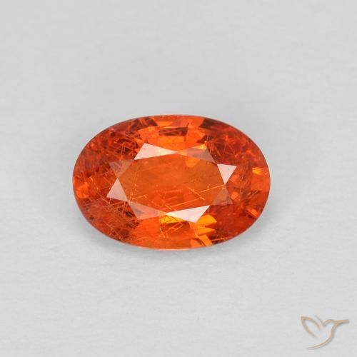 0.55ct 天然 红橙色 蓝宝石, 椭圆形, VS