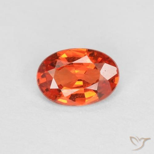 0.46ct 天然 红橙色 蓝宝石, 椭圆形, VS