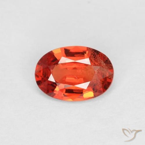 0.50ct 天然 中红 蓝宝石, 椭圆形, VS