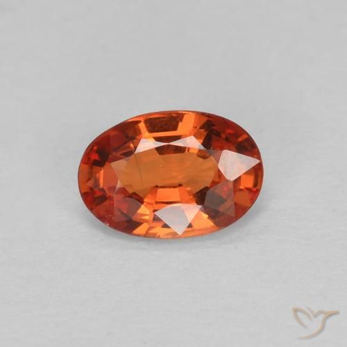 0.43ct 天然 红橙色 蓝宝石, 椭圆形, VVS-VS