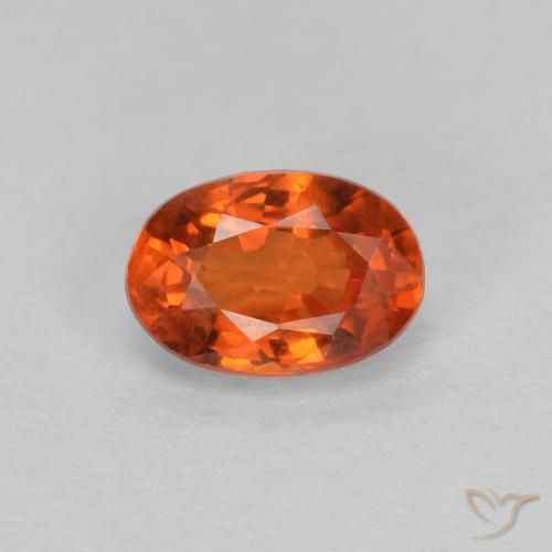 0.67ct 天然 红橙色 蓝宝石, 椭圆形, VVS-VS