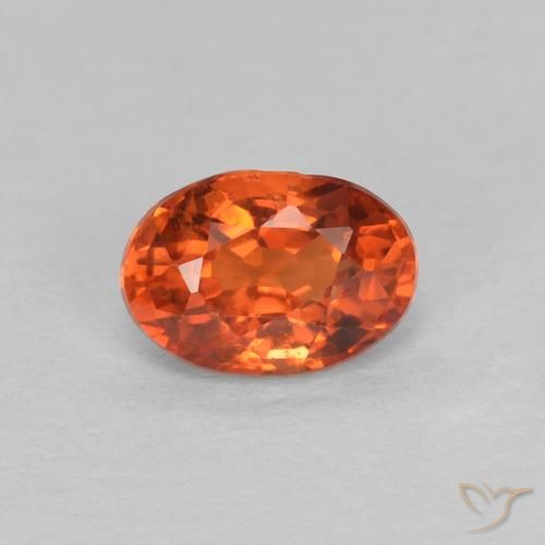 0.68ct 天然 红橙色 蓝宝石, 椭圆形, VVS-VS