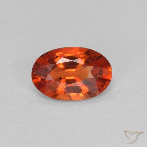 0.47ct 天然 红橙色 蓝宝石, 椭圆形, VVS-VS