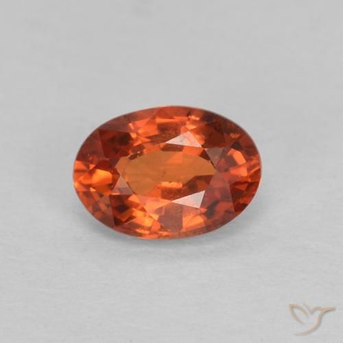 0.62ct 天然 红橙色 蓝宝石, 椭圆形, VVS-VS