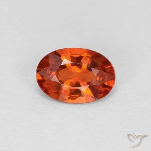 0.48ct 天然 明亮的深红色 蓝宝石, 椭圆形, VVS
