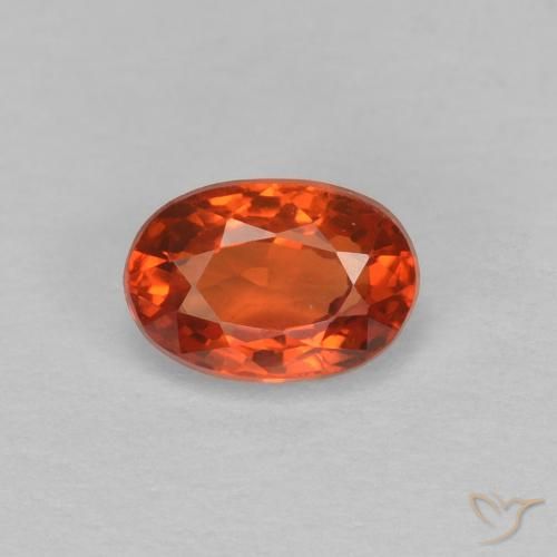0.65ct 天然 红橙色 蓝宝石, 椭圆形, VVS
