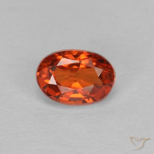 0.67ct 天然 红橙色 蓝宝石, 椭圆形, VVS