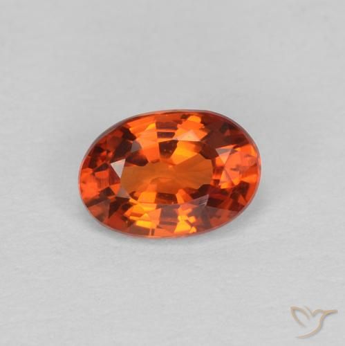 0.59ct 天然 红橙色 蓝宝石, 椭圆形, VVS