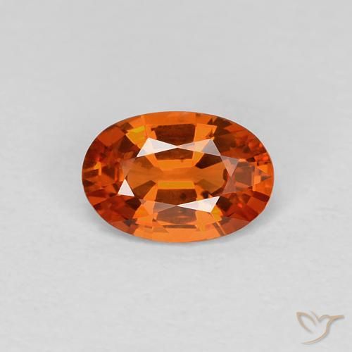 0.60ct 天然 红橙色 蓝宝石, 椭圆形, VVS