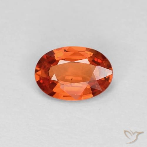 0.48ct 天然 深红色 蓝宝石, 椭圆形, VVS-VS