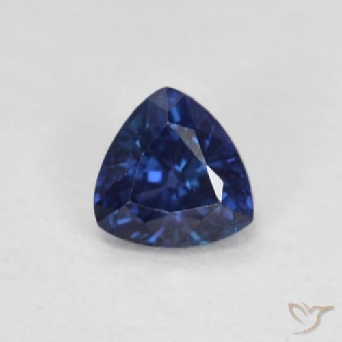 0.41ct 天然 暮光蓝 蓝宝石, 胖三角形, VVS-VS