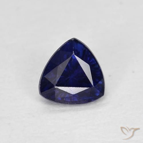 0.39ct 天然 暮光蓝 蓝宝石, 胖三角形, VVS-VS