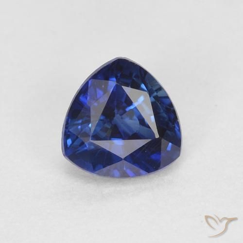 0.43ct 天然 暮光蓝 蓝宝石, 胖三角形, VVS-VS