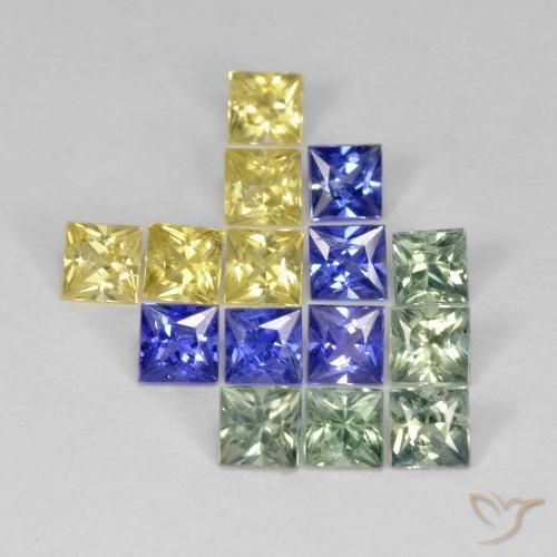 2.75克拉天然蓝宝石，正方形，VS