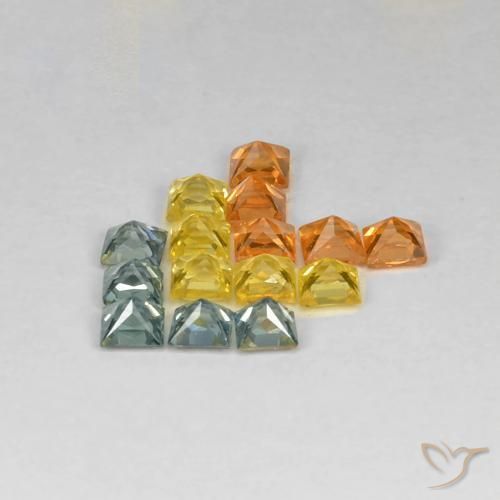 1.99克拉天然蓝宝石，正方形，VS
