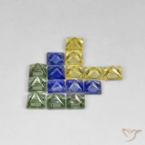 2.99克拉天然蓝宝石，正方形，VS