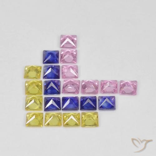 1.66克拉天然蓝宝石，正方形，VS