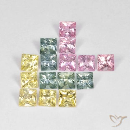 2.66ctw 天然 彩色 蓝宝石, 正方形, VS