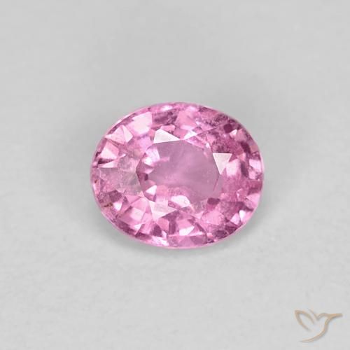 0.41克拉天然粉色蓝宝石，椭圆形切割，4.8×4.1毫米，VS