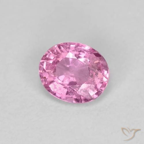 0.41克拉天然粉色蓝宝石，椭圆形切割，4.8×4.1毫米，VS