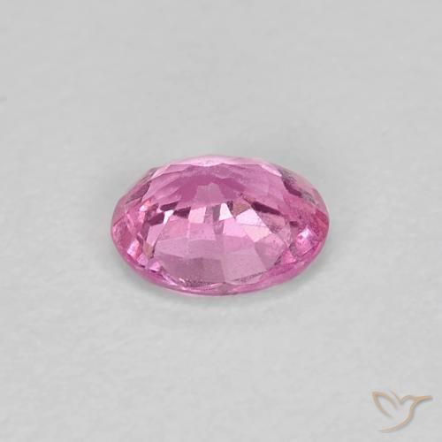 0.41克拉天然粉色蓝宝石，椭圆形切割，4.8×4.1毫米，VS