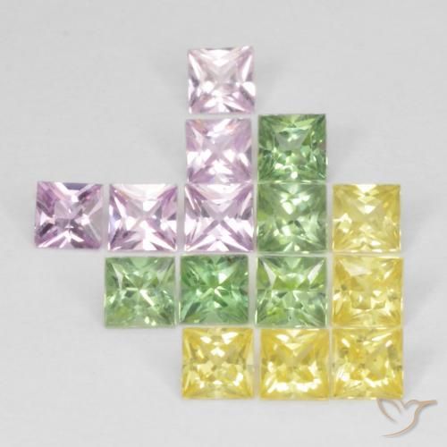 2.87克拉天然蓝宝石，正方形，VS