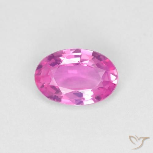 0.48ct 天然 深粉色 蓝宝石, 椭圆形, VVS