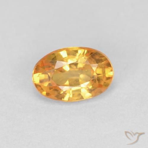 0.58ct 天然 橙金 蓝宝石, 椭圆形, VVS-VS