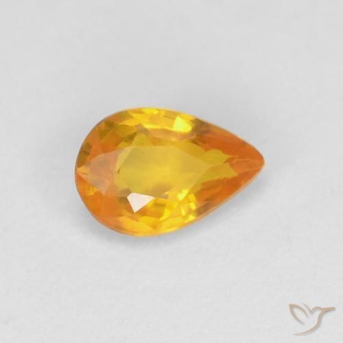 0.54ct 天然 黄金色 蓝宝石, 梨形, VVS-VS