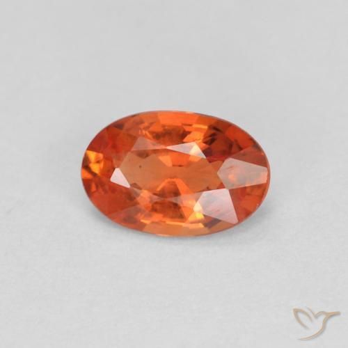 0.46ct 天然 红橙色 蓝宝石, 椭圆形, VVS-VS