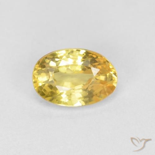 0.63ct 天然 蜜黄色 蓝宝石, 椭圆形, VVS