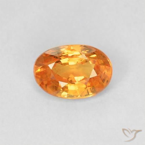 0.66ct 天然 亮橙色 蓝宝石, 椭圆形, VVS-VS