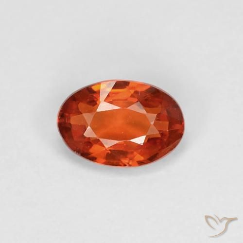 0.51ct 天然 红橙色 蓝宝石, 椭圆形, VVS