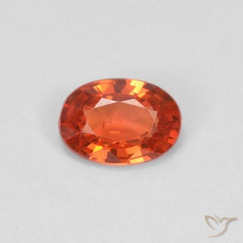 0.47ct 天然 红橙色 蓝宝石, 椭圆形, VS
