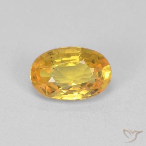 0.62ct 天然 金色 蓝宝石, 椭圆形, VS