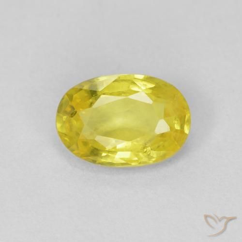 0.50ct 天然 大黄蜂黄 蓝宝石, 椭圆形, VS