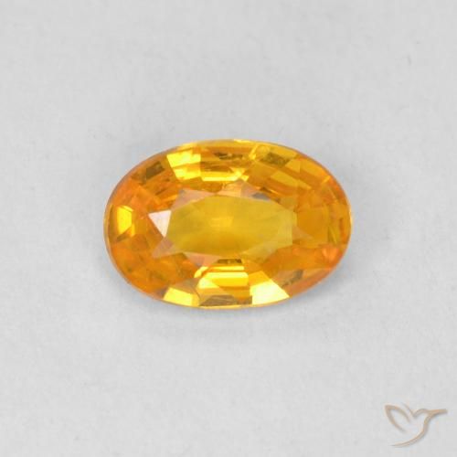 0.55ct 天然 中橙 蓝宝石, 椭圆形, VS