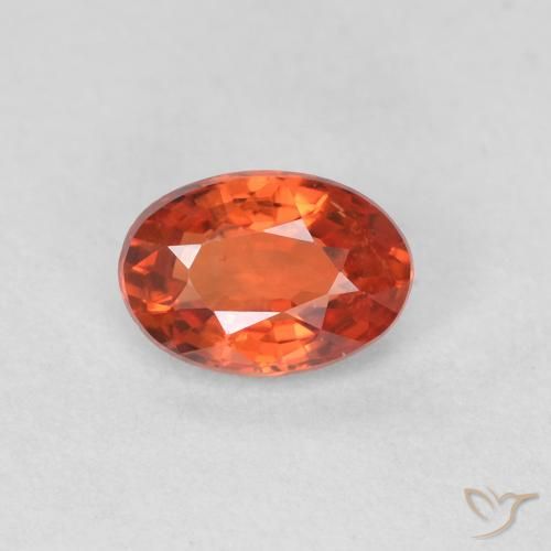 0.57ct 天然 红橙色 蓝宝石, 椭圆形, VS