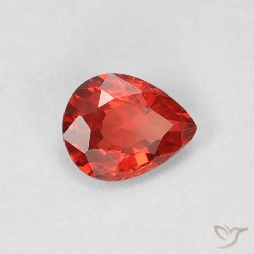 0.39ct 天然 亮红 蓝宝石, 梨形, VS
