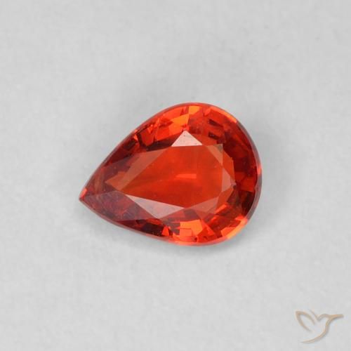 0.37ct 天然 亮红 蓝宝石, 梨形, VS