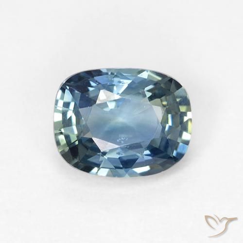 0.85ct 天然 青色 蓝宝石, 软垫, VVS-VS