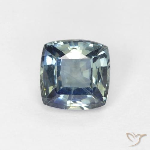 0.89ct 天然 青色 蓝宝石, 软垫, VS
