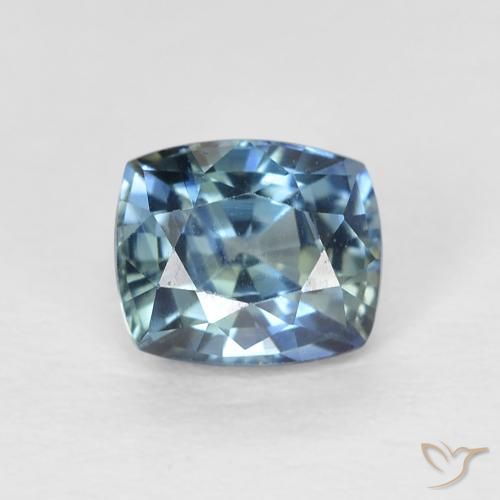 0.86ct 天然 青色 蓝宝石, 软垫, VVS-VS