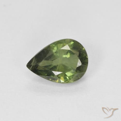 0.99ct 天然 大地绿 蓝宝石, 梨形, VS-SI