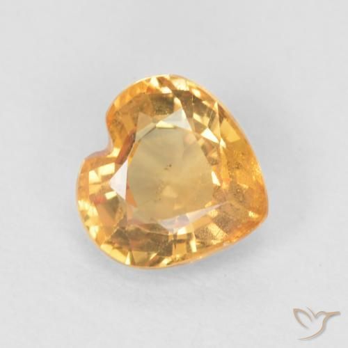 0.55ct 天然 中橙 蓝宝石, 心形, VS
