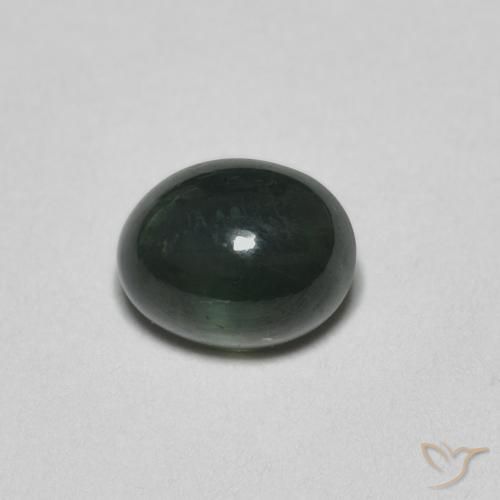 0.67ct 天然 绿色 蓝宝石, 椭圆形, 半透明